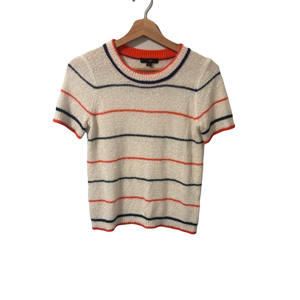 Striped Short Sleeve Sweater